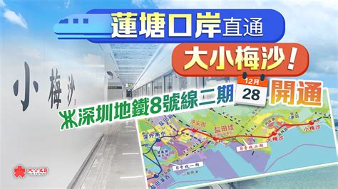 深圳蓮塘地鐵|深圳地鐵8號線｜全新「山海專線」正式開通 蓮塘口岸上車 直達大 